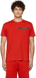 Alexander McQueen Red Selvedge Logo Tape T-Shirt