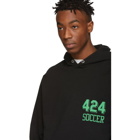 424 Black Soccer Hoodie