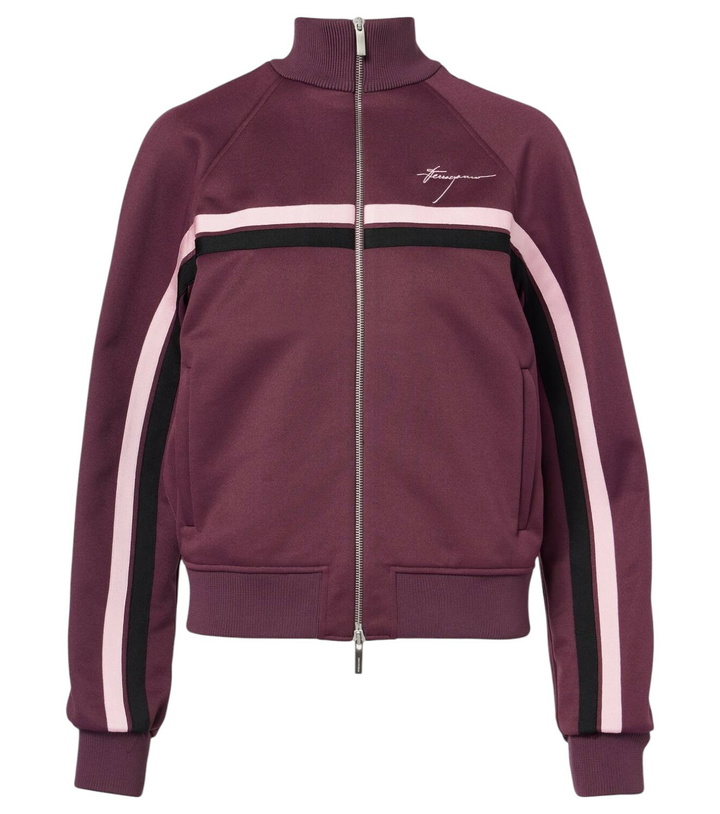 Photo: Ferragamo Logo striped jersey track jacket