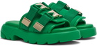 Bottega Veneta Green Flash Sandals