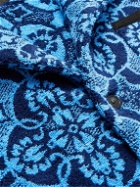 Marine Serre - Cotton-Terry Jacquard Shirt - Blue
