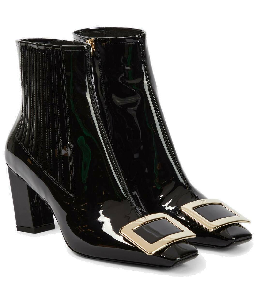 関税送料込Roger Vivier Patent Leather Ankle Boots Roger Vivier Women Patent Leather Buckled Ankle Boots | eBay