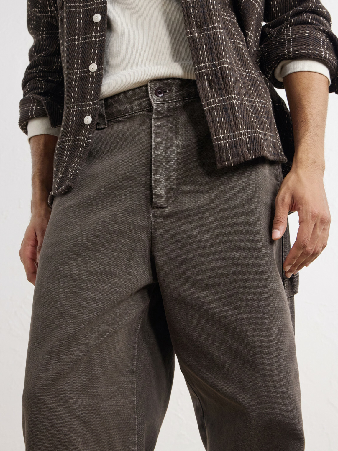 A.P.C. - Dan Carpenter Wide-Leg Cotton-Canvas Trousers - Brown