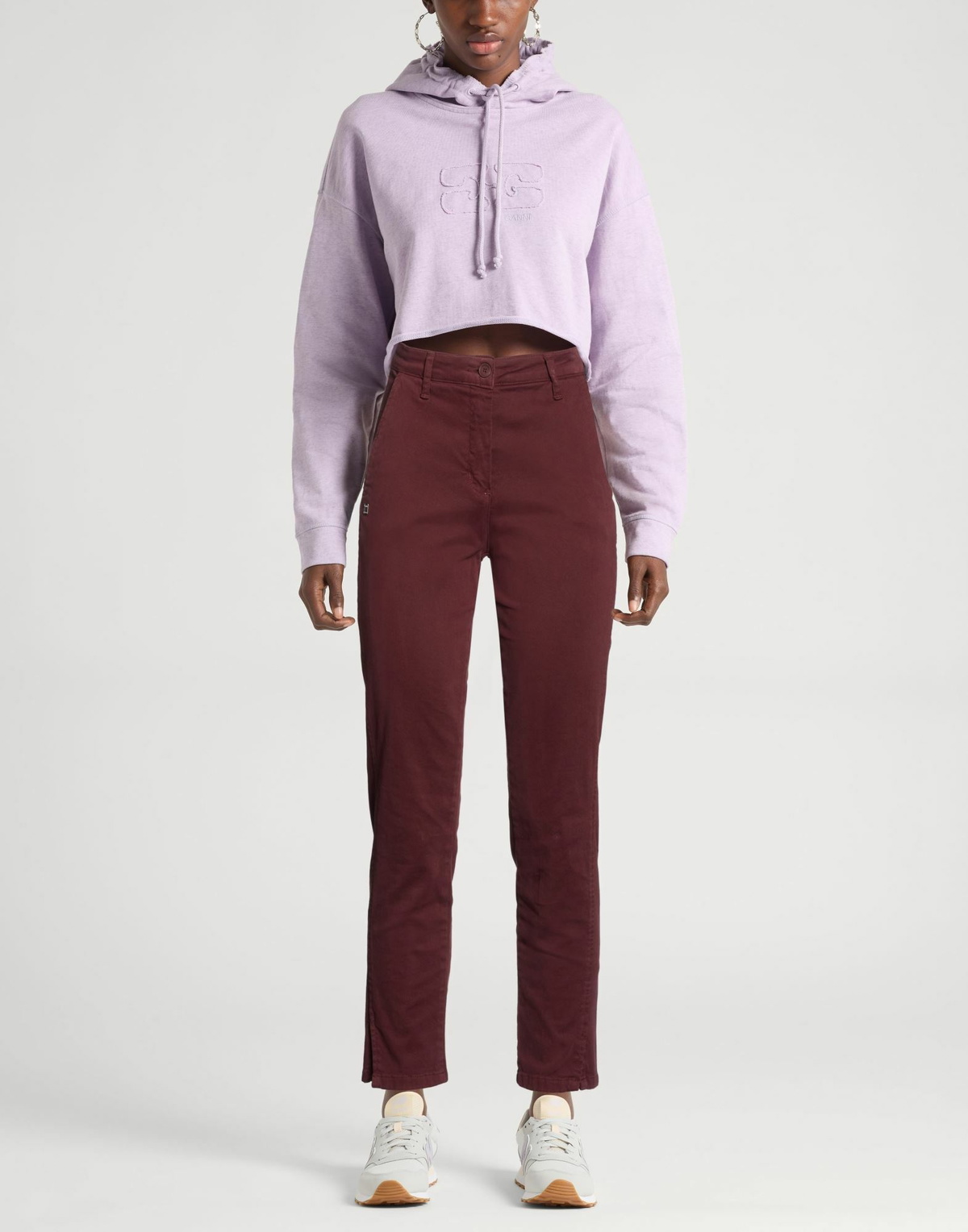 Manila Grace Womens Pants Burgundy