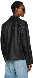 Diesel Black Korn Leather Jacket