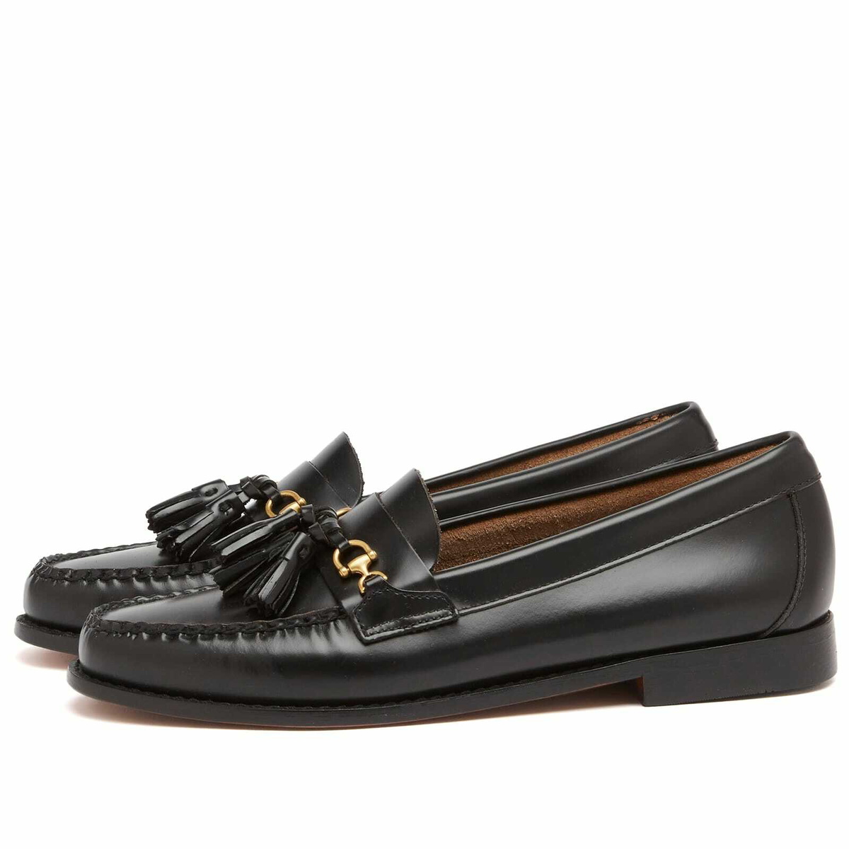 Bass Weejuns Women's Tetra Tassel Loafer in Black Leather