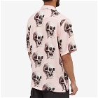 Endless Joy Men's Skulls Print Vacation Shirt in Pink