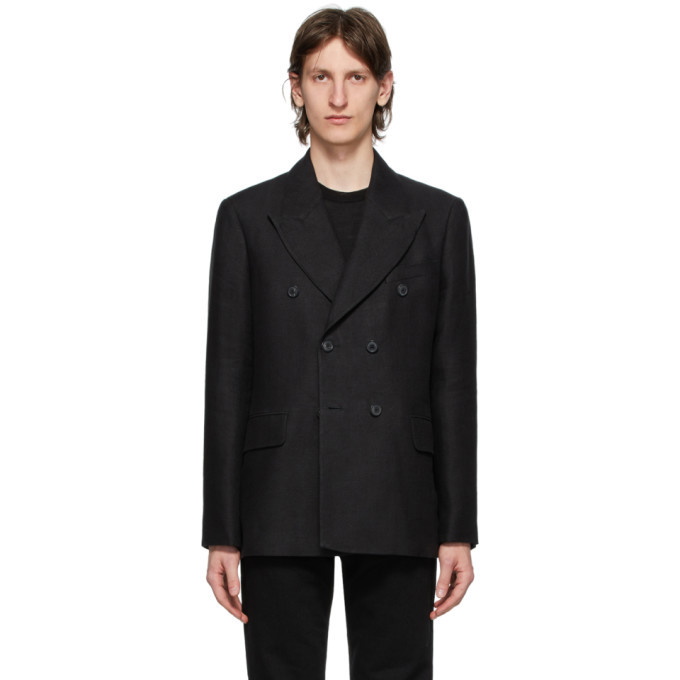 Photo: Our Legacy Black Unconstructed Double-Breasted Blazer