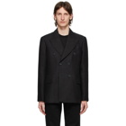 Our Legacy Black Unconstructed Double-Breasted Blazer