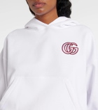 Gucci GG embroidered cotton jersey hoodie