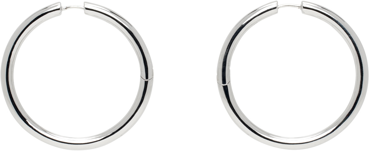 Laura Lombardi Silver Large Seamless Hoop Earrings