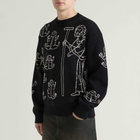 Heresy Men's Frogs! Knit Jumper in Ash