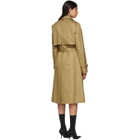Paco Rabanne Tan Double-Breasted Trench Coat