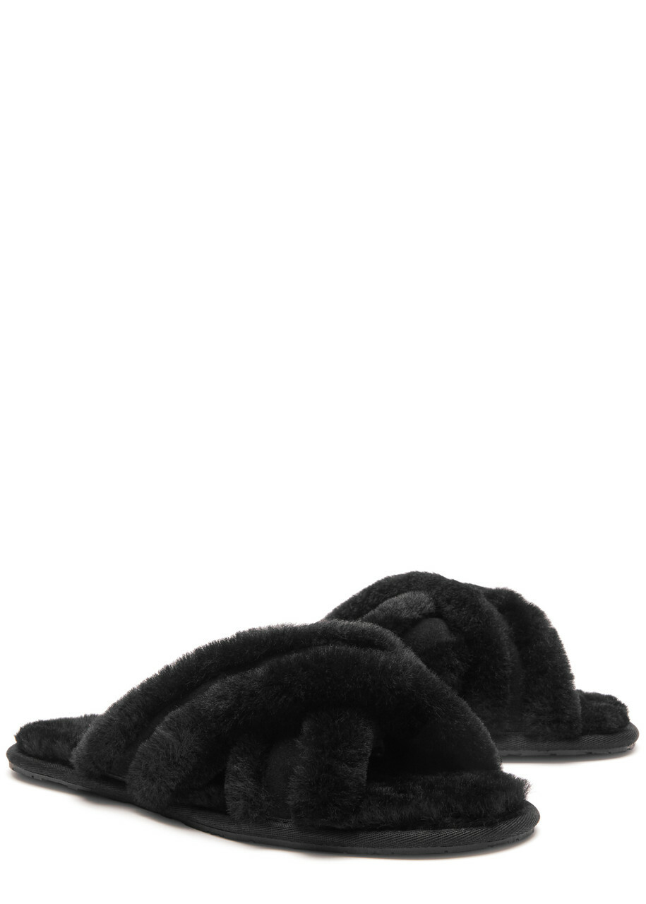 Ugg Scuffita Shearling Slippers Black