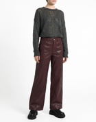 Laneus Womens Pants Burgundy