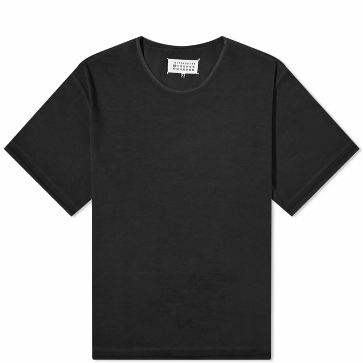 Photo: Maison Margiela Men's Unfinished Heavy Jersey T-Shirt in Washed Black