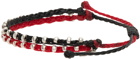 Paul Smith Black & Red Double-Strand Beaded Bracelet