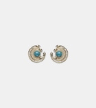 Ananya Chakra 18kt gold earrings with gemstones