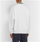 Acne Studios - Contrast-Trimmed Fleece-Back Cotton-Jersey Sweatshirt - White