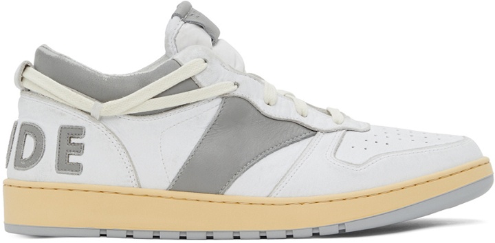 Photo: Rhude White & Grey Rhecess Low Sneakers