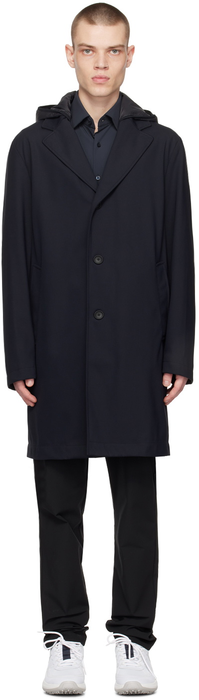 BOSS Black Contrast Hood Coat BOSS