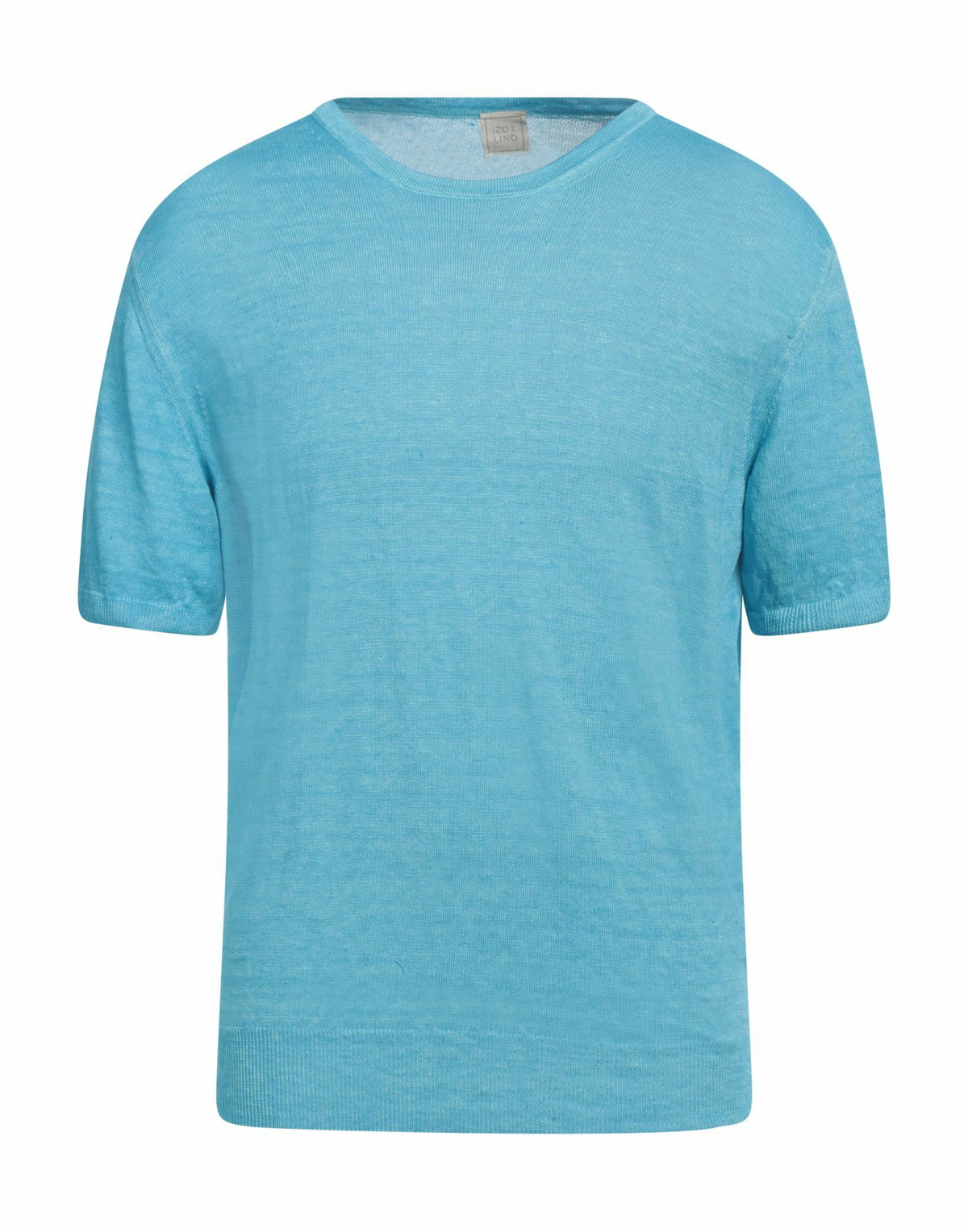 120% Lino Mens Sweater Azure