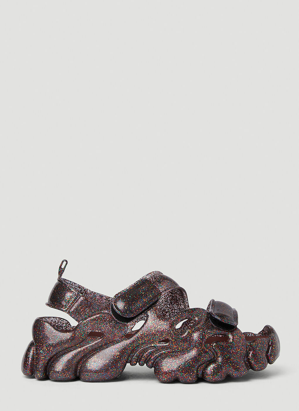 x Melissa Glitter Puff Sandals in Multicolour Collina Strada
