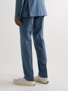 Zegna - Trofeo Straight-Leg Wool-Blend Seersucker Suit Trousers - Blue