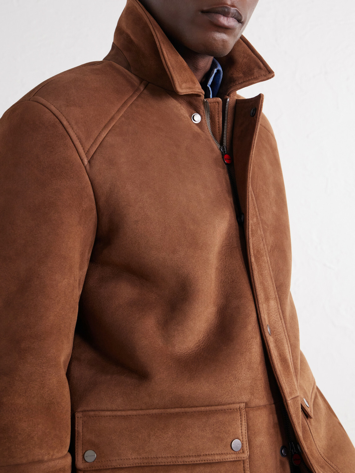 Kiton - Panelled Shearling Field Jacket - Brown