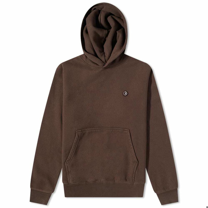 Photo: Polar Skate Co. Men's Patch Hoody in Chocolate