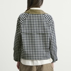 Barbour Women's Ovingham Casual Jacket in Gingham Navy/Neutral