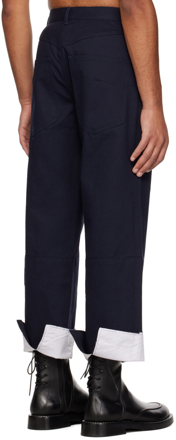 K.NGSLEY Navy Diran Denim Trousers