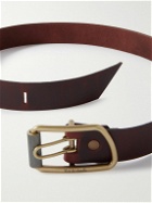 Bleu de Chauffe - Maillon 3.5cm Leather Belt - Brown