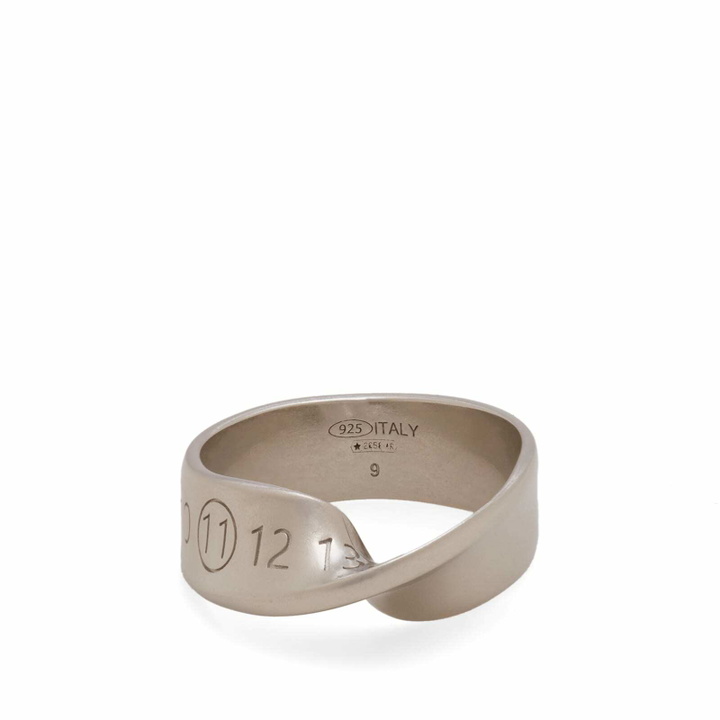 Photo: Maison Margiela Men's Twist Ring in Palladio Burattato
