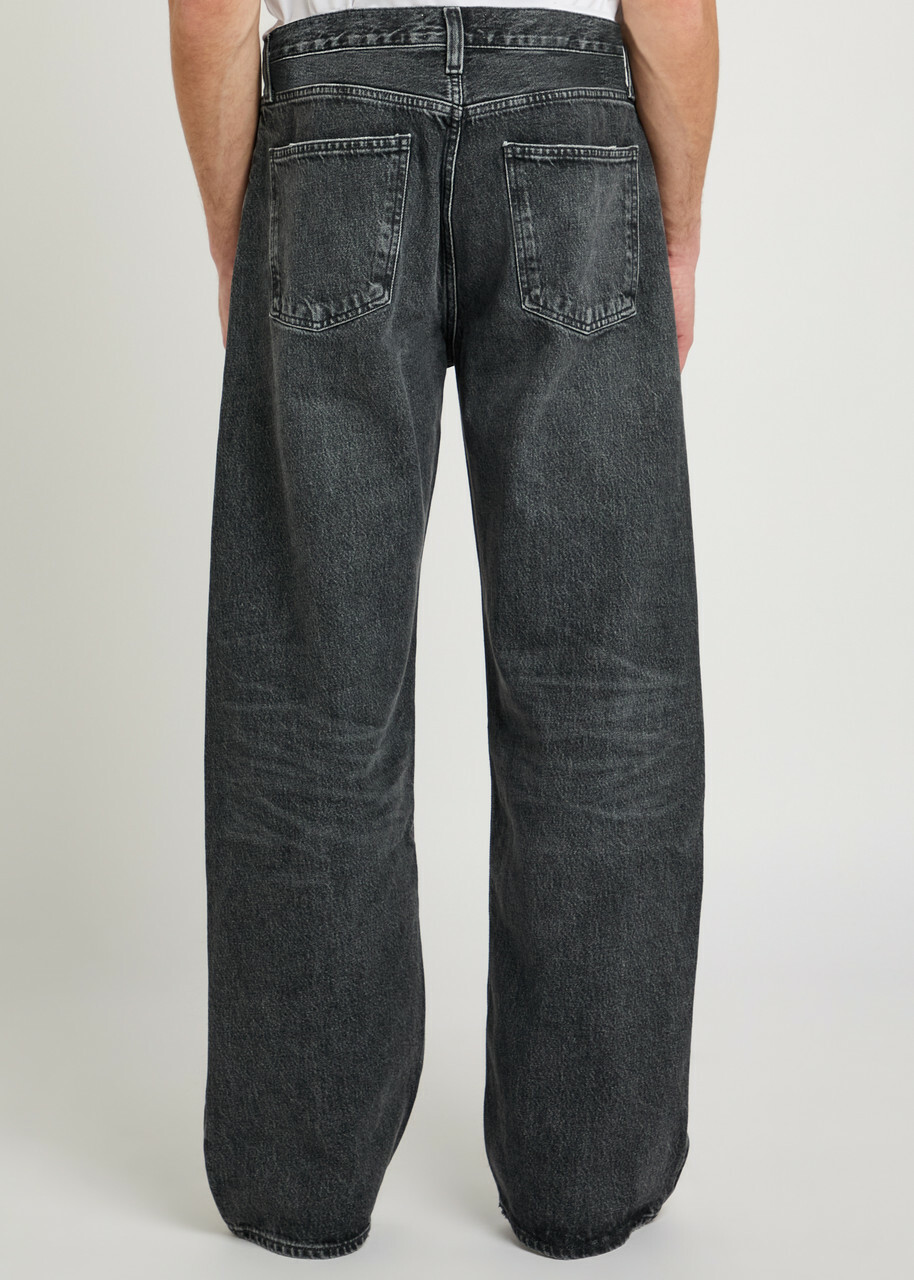 Agolde Afton Relaxed Straight-leg Jeans Dark Grey