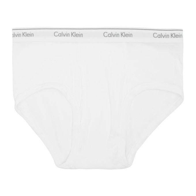 Photo: Calvin Klein Underwear Four-Pack White Classic Fit Briefs