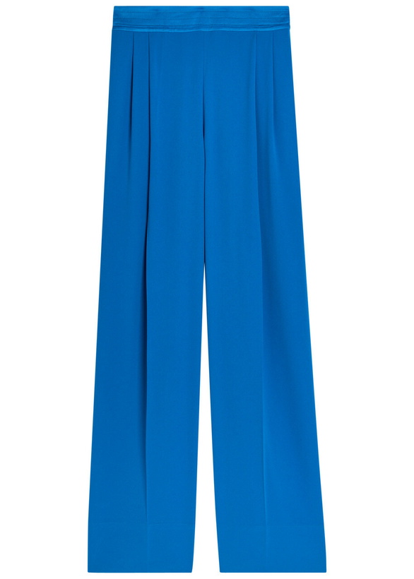 Photo: Joseph Cara Wide-leg Crepe Trousers Blue