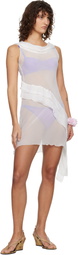 Gimaguas White Boa Minidress