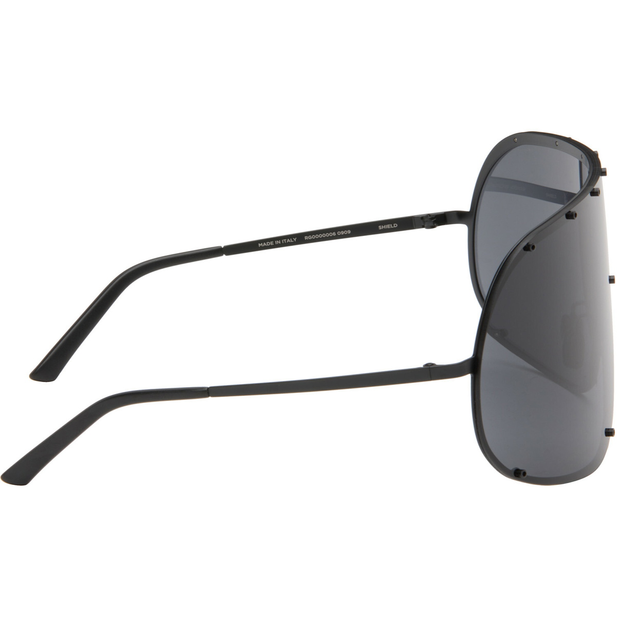 Rick Owens Black Shield Sunglasses