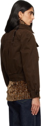 Dries Van Noten Brown Faded Denim Jacket