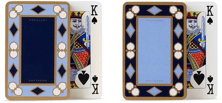 Photo: Smythson Black & Blue Playing Card Set