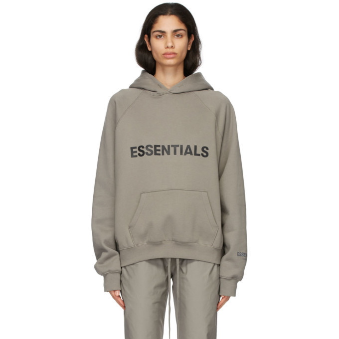 Photo: Essentials Khaki Pullover Logo Hoodie