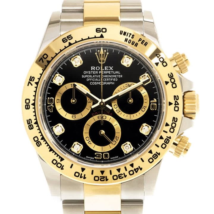 Photo: Rolex Cosmograph Daytona Chronograph Automatic Diamond Black Dial Mens Watch 116503BKGDDO