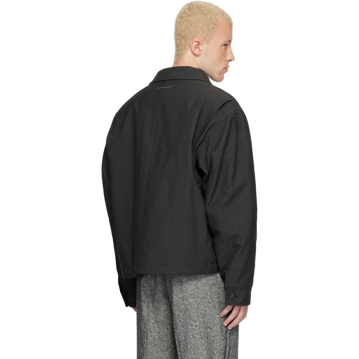 MM6 Maison Margiela Gray Insulated Cotton Wool Jacket