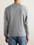 CELINE - Logo-Print Cotton-Jersey Sweatshirt - Gray