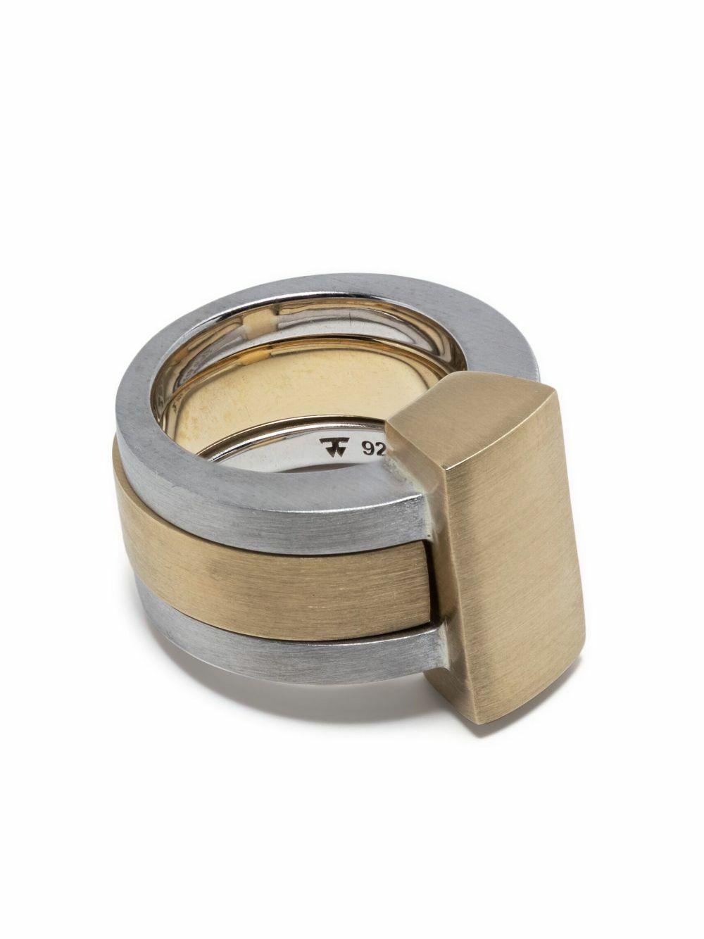 Tom Wood Gold-Tone Vault Shield Ring Tom Wood