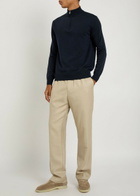 Aurélien Knit 1/4 zip Merino Wool Jumper Natural