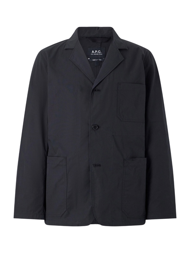 Photo: A.P.C. - Phil Organic Cotton-Gabardine Blazer - Black