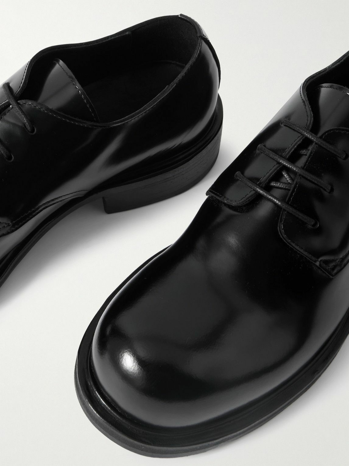 Acne Studios - Glossed-Leather Derby Shoes - Black