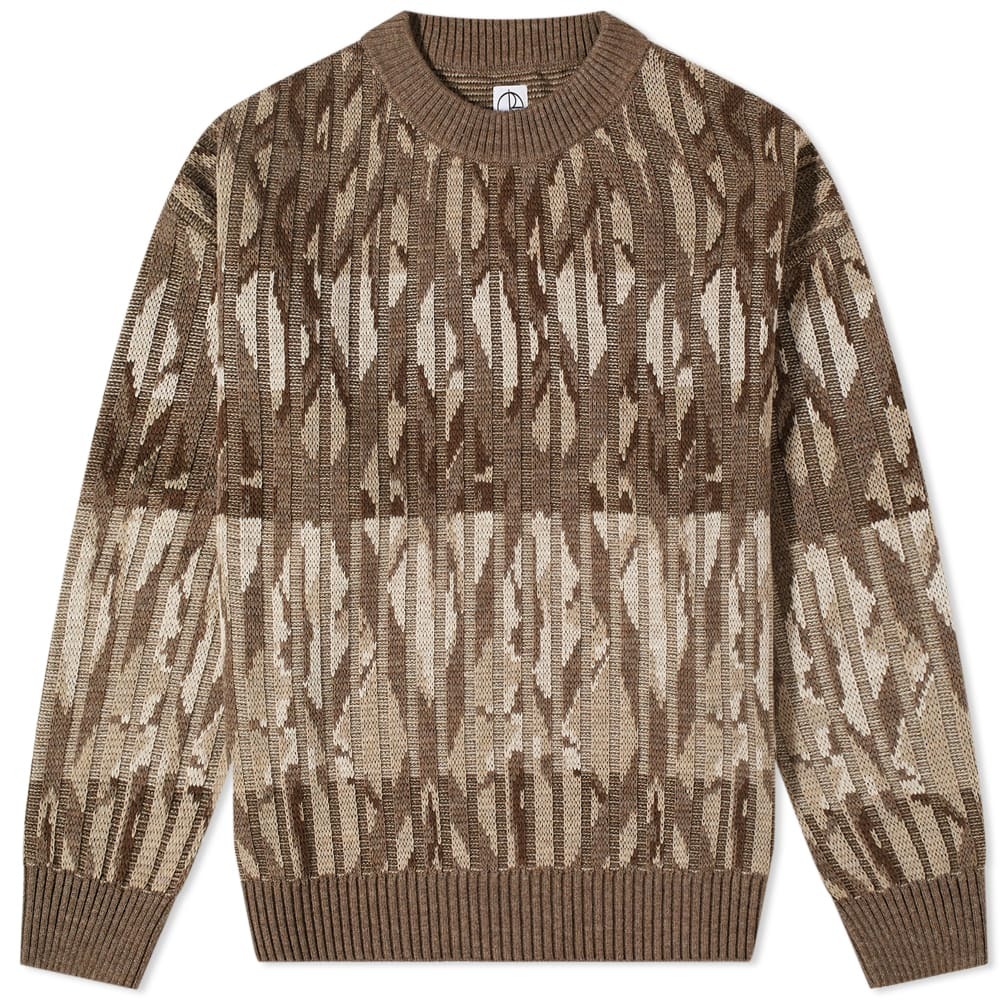 Polar Skate Co. Men's Paul Crew Knit in Light Brown Polar